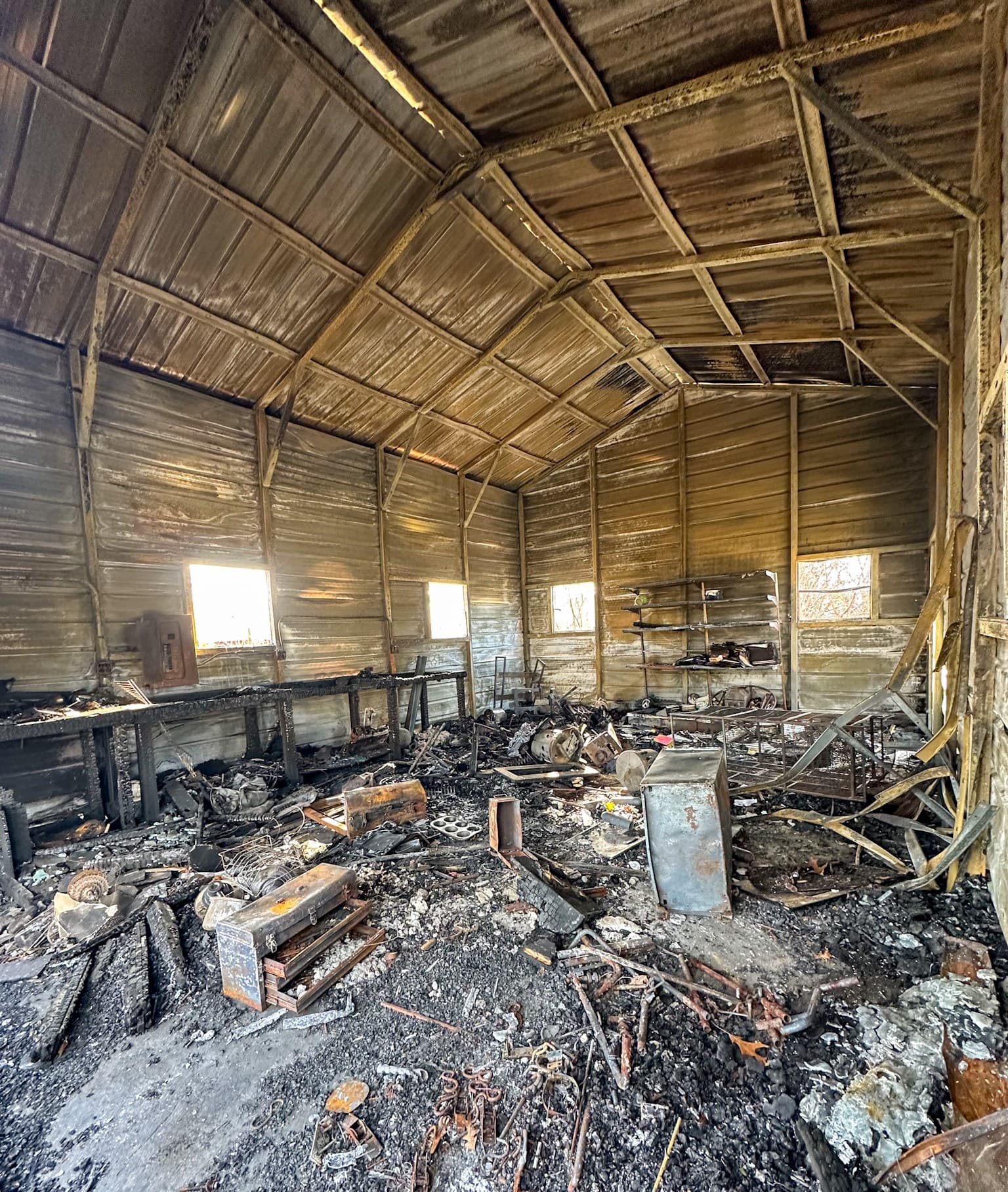 Fire damage cleanup and debris removal in North Georgia